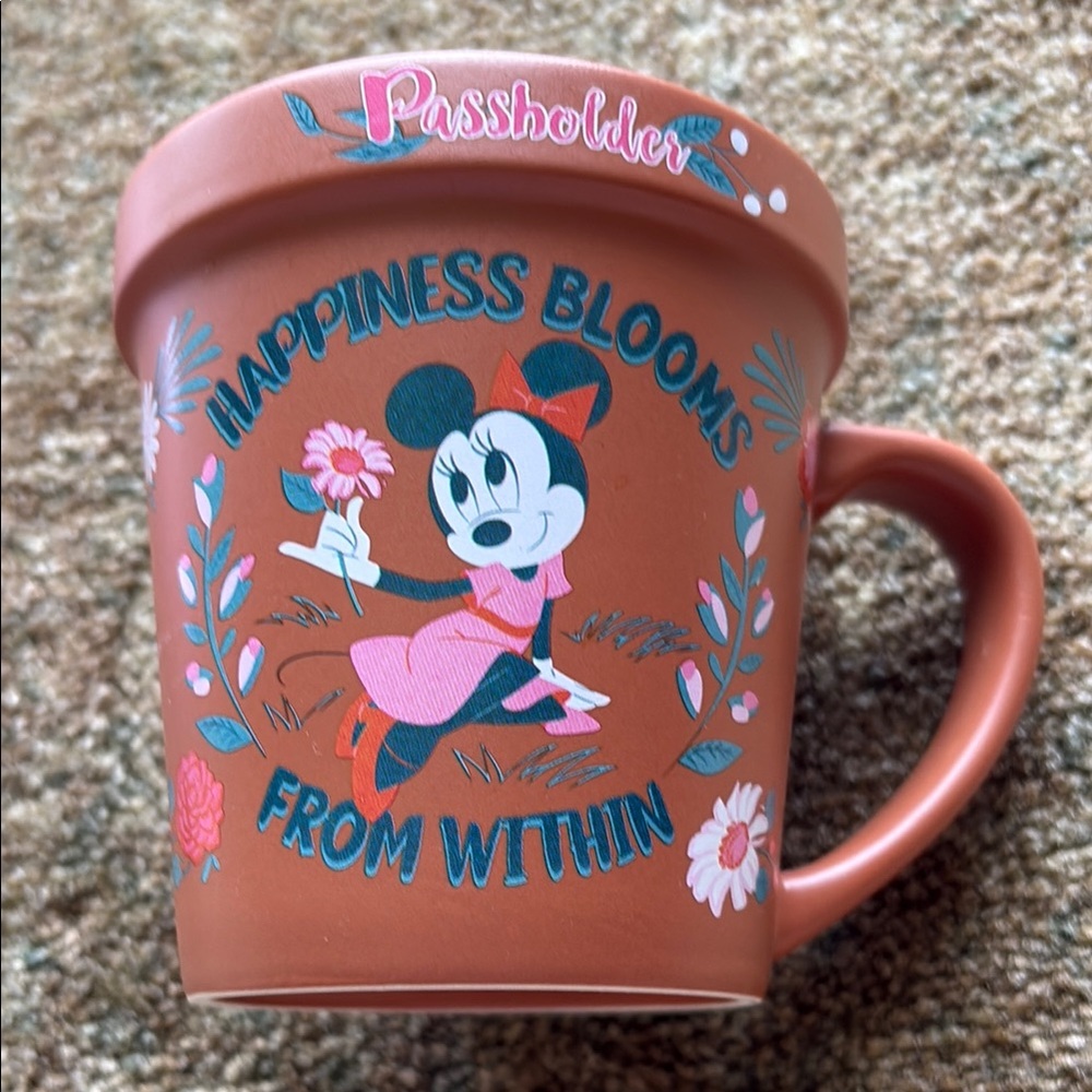 Disney 2019 Epcot Flower and Garden Festival Terracotta Minnie Mouse Mug